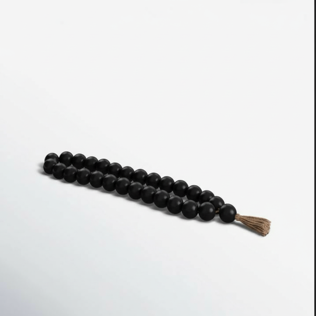 Black Stone Bead Strand