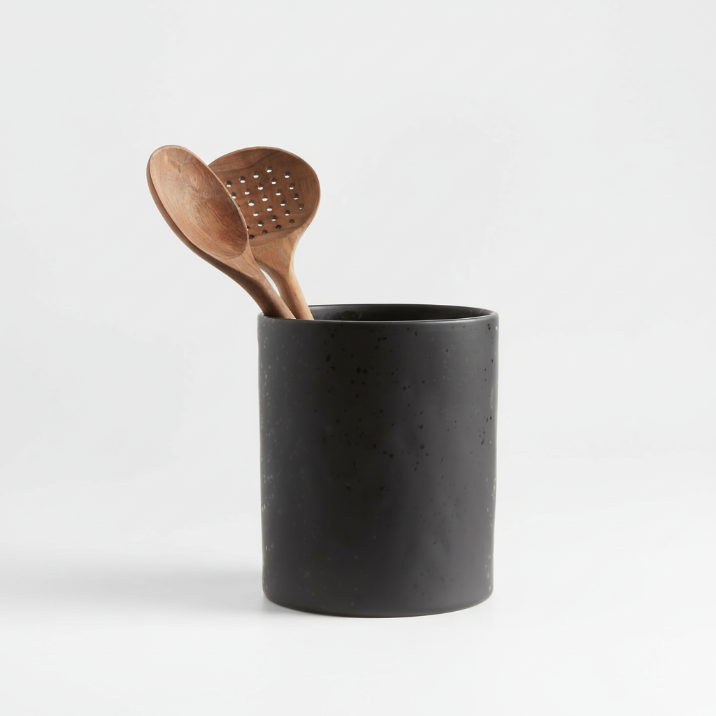 Black Marble Utensil Holder