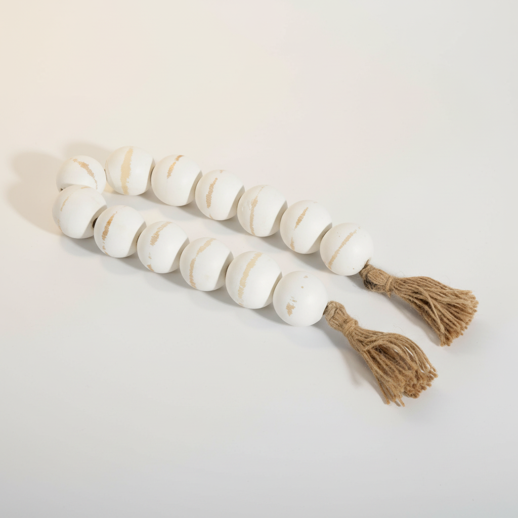 White Stone Bead Garland