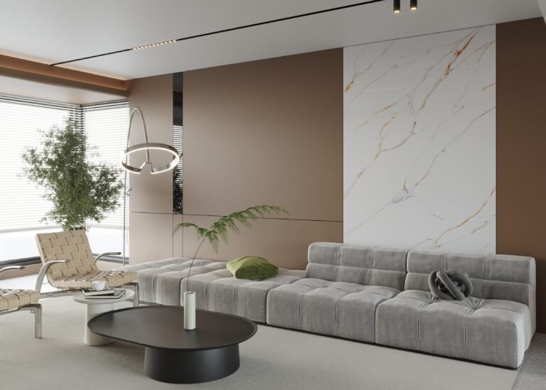 Bianco Solaris Quartz Feature Wall Interior