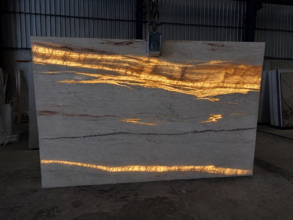 Maharajah Quartzite backlit slab