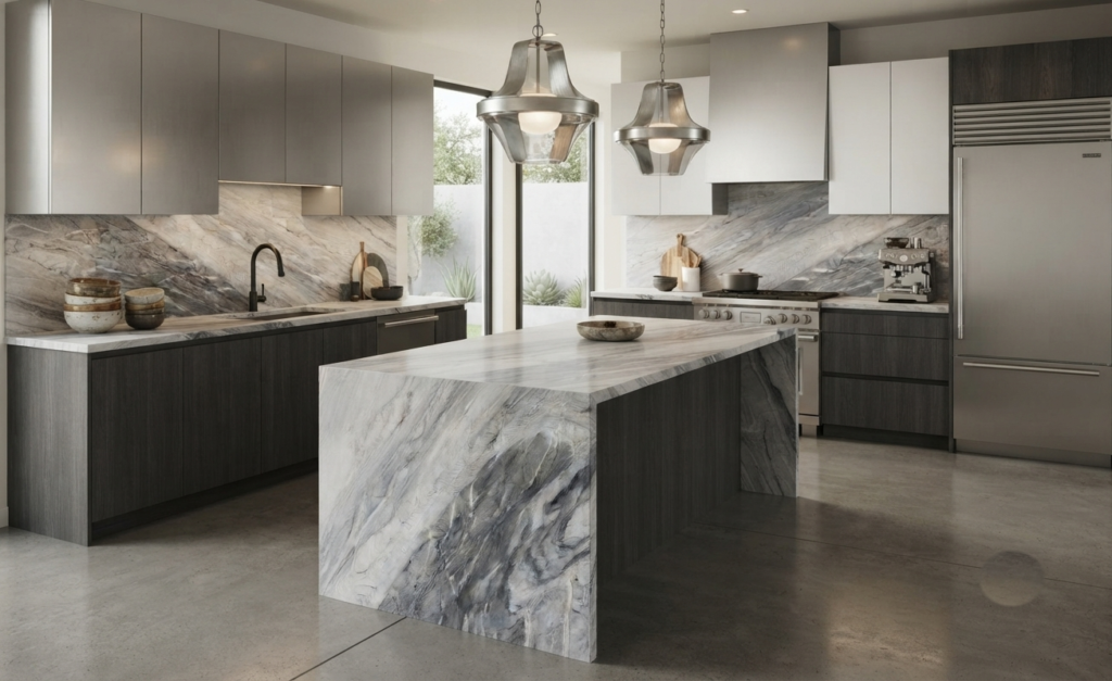 Ijen Blue quartzite slab 2