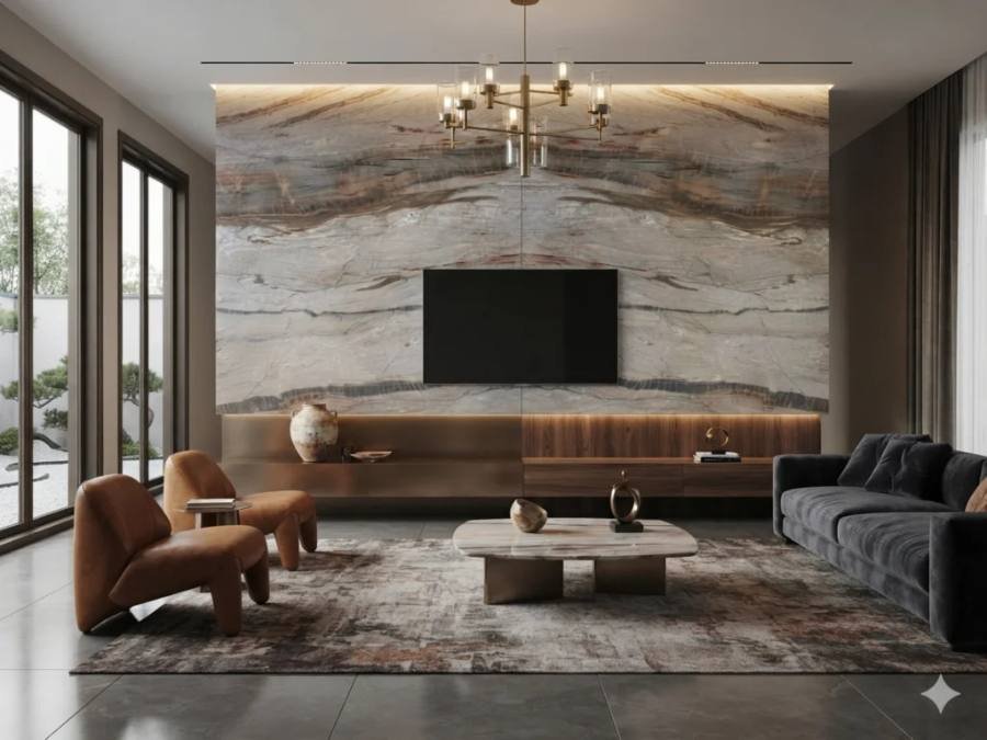 Maharajah quartzite feature wall